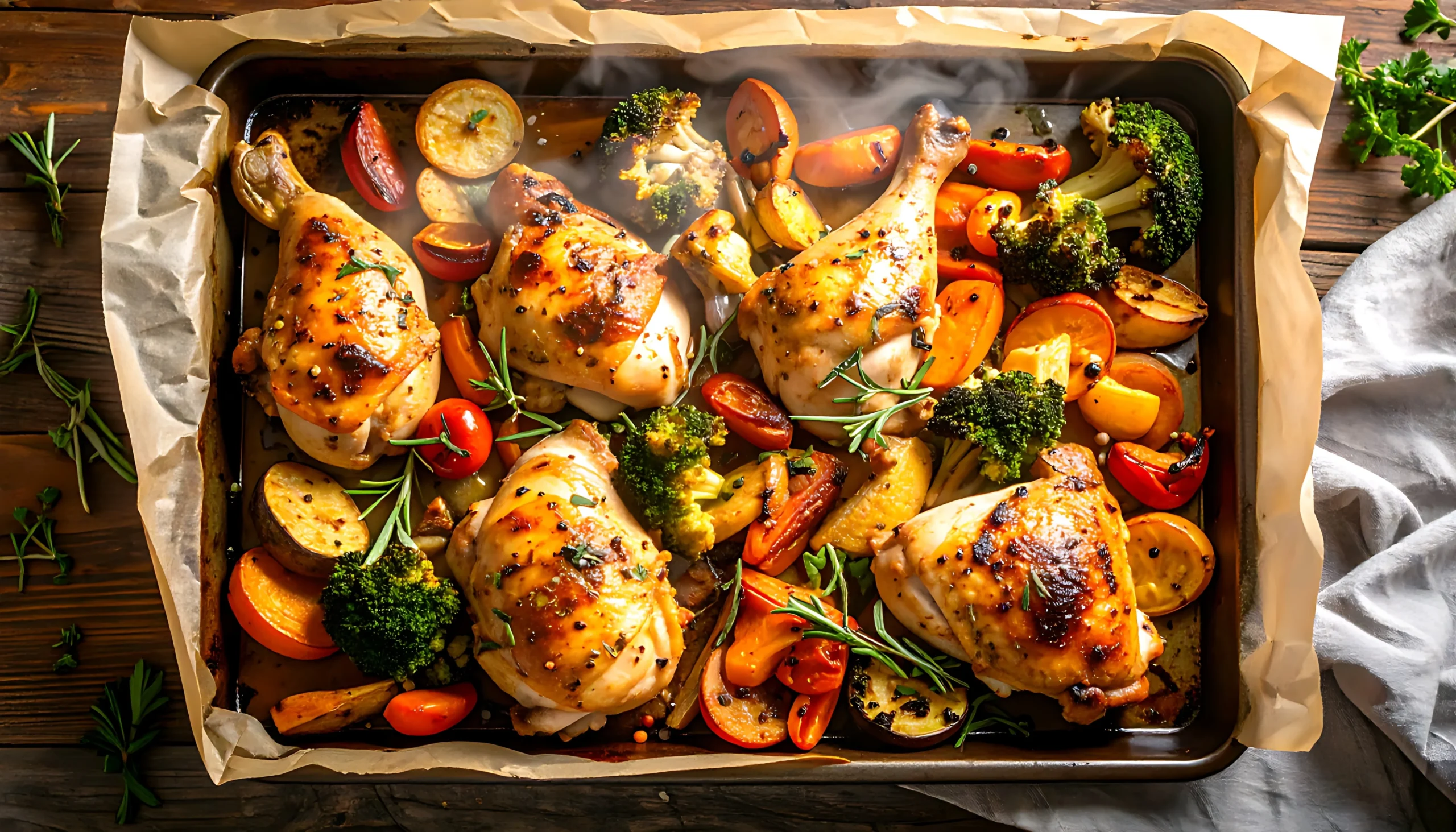 Garlic Herb Chicken and Roasted Vegetables